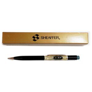 Vtg Sheaffer Mechanical Pencil Davis & Thompson Roto Matic Mother of Pearl Black
